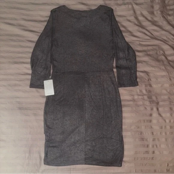 Elegant Dark Grey Dress by The Vanity Room - Picture 4 of 5